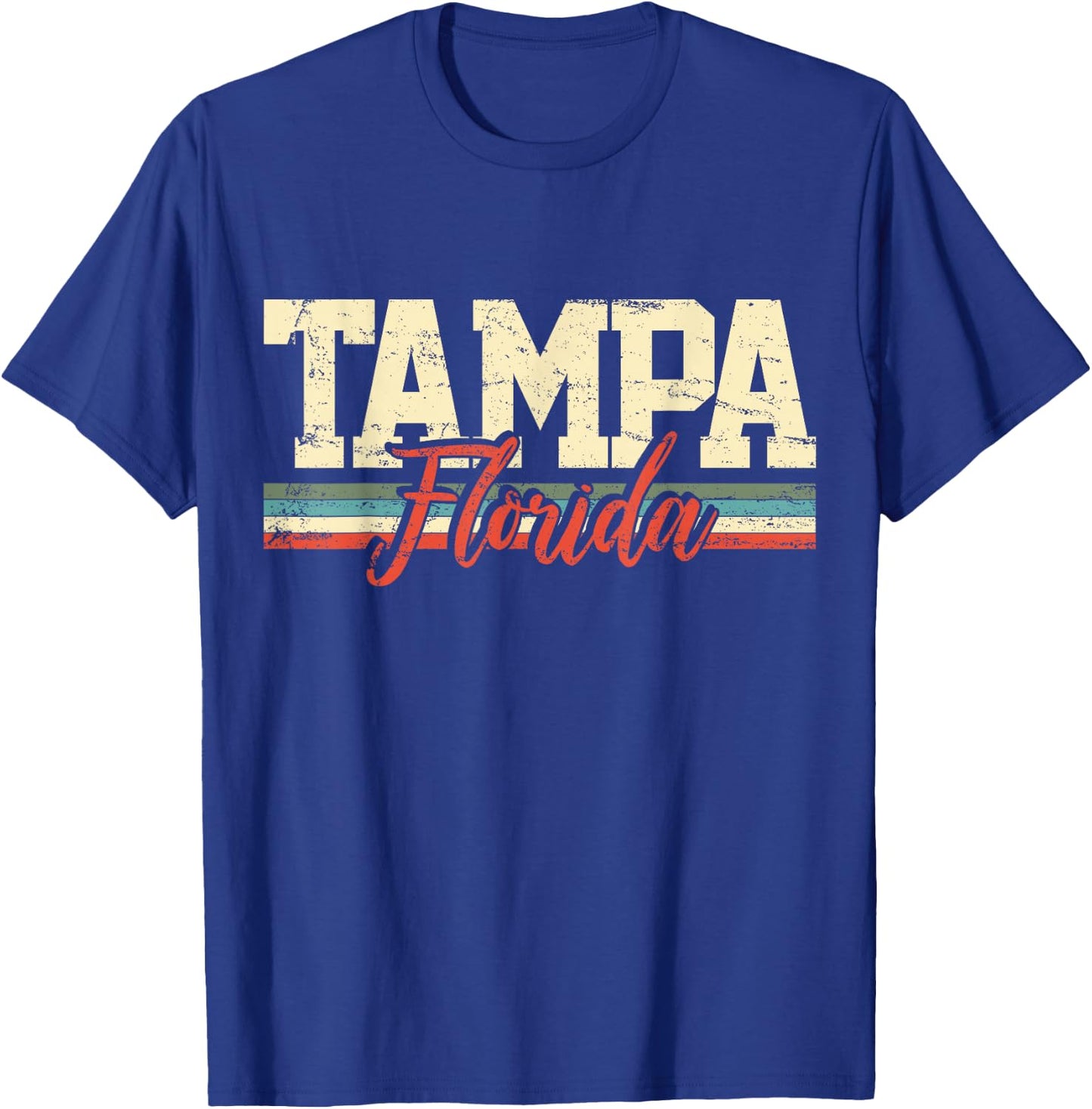 Tampa Florida Vintage Gift T-Shirt - T-Shirt | Royal