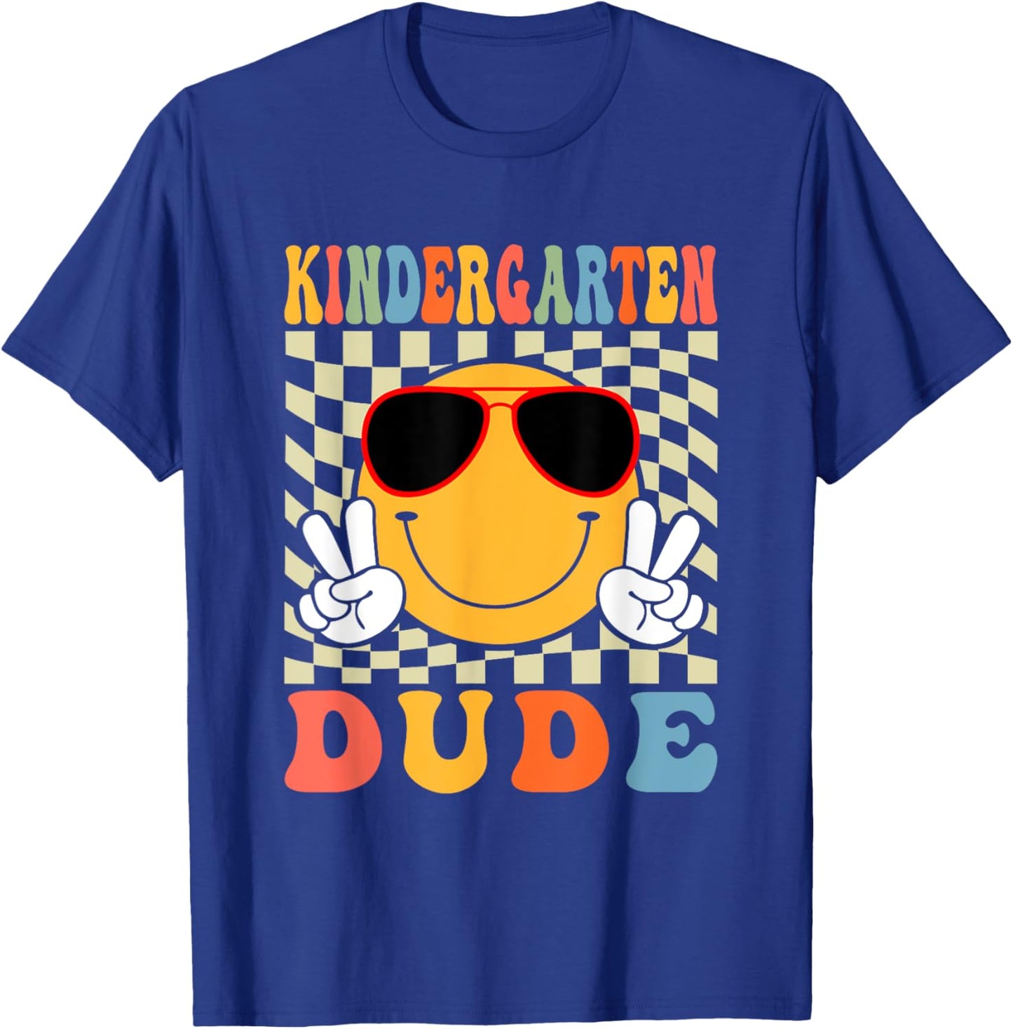 1st Day First Day of Kindergarten Dude Back To School Boys T-Shirt - T-Shirt | Royal
