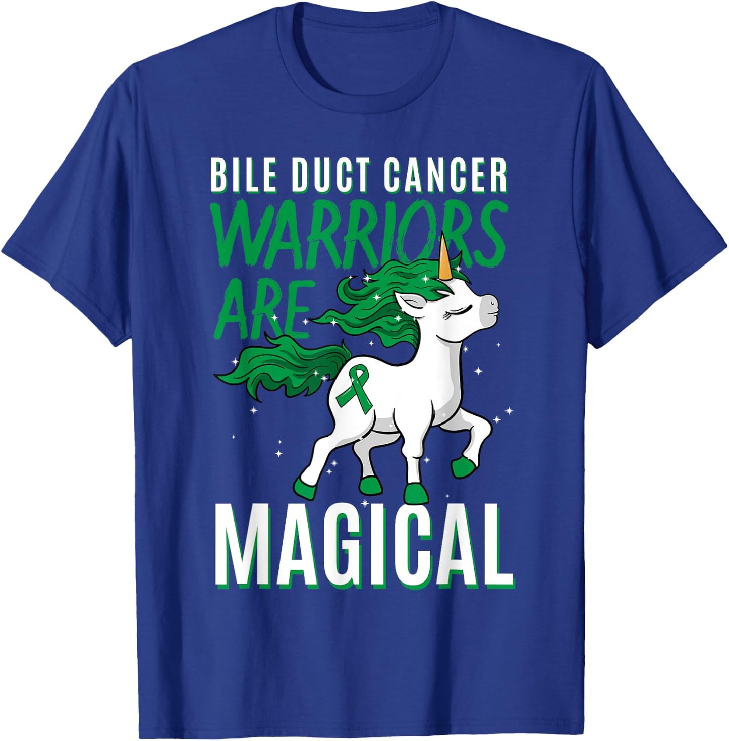 Bile Duct Cancer Awareness Cholangiocarcinoma Unicorn Lover T-Shirt - T-Shirt | Royal