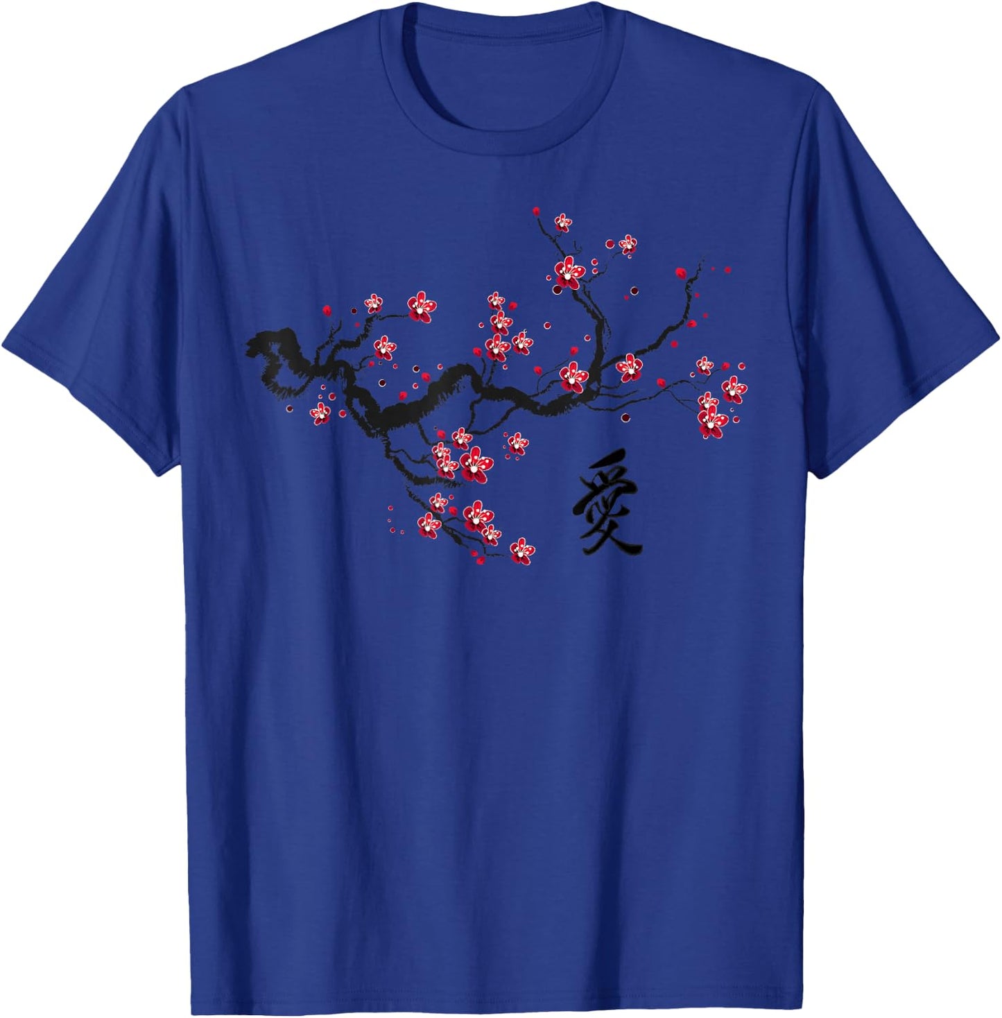 Vintage Cherry Blossom Japanese Culture Graphical Art Gift T-Shirt - T-Shirt | Royal