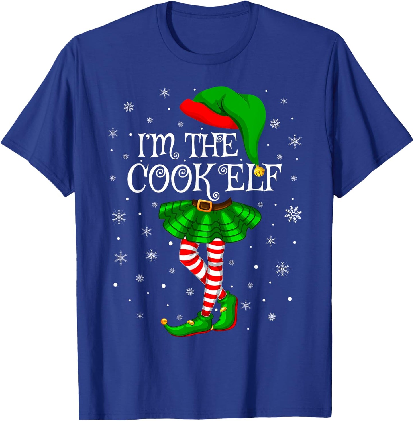 Cook Elf Christmas Matching Family Women Girls Elf T-Shirt - T-Shirt | Royal