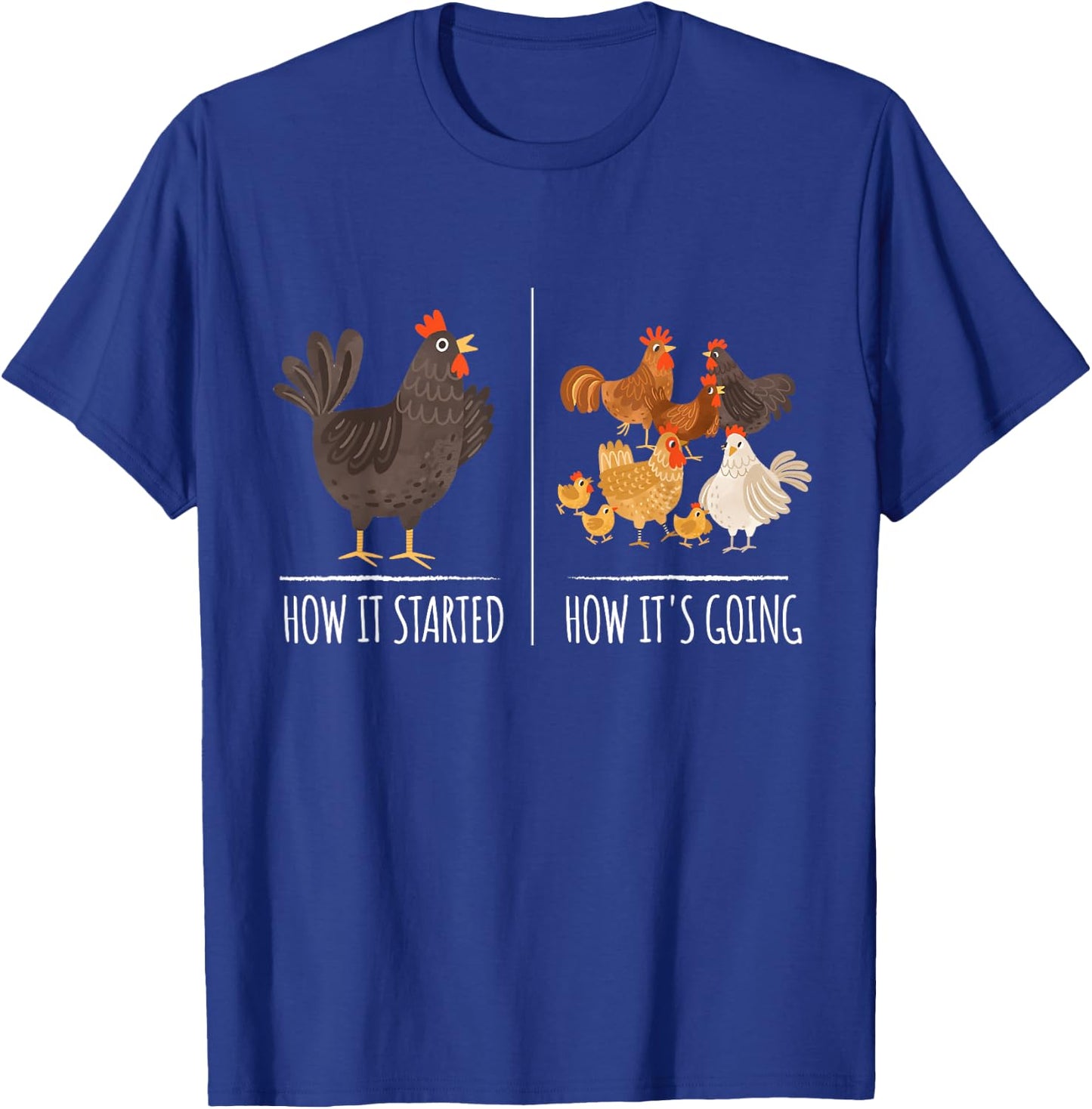 Chicken Meme Shirt Farm Hen Pun Apparel for Chicken Lovers T-Shirt - T-Shirt | Royal