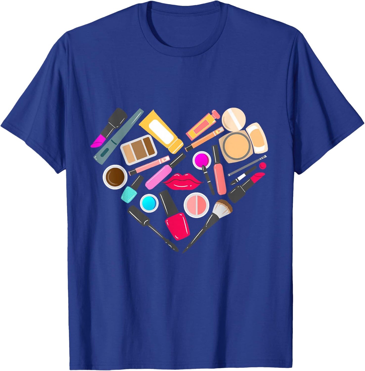 Makeup Artist Heart Beautician T-Shirt - T-Shirt | Royal
