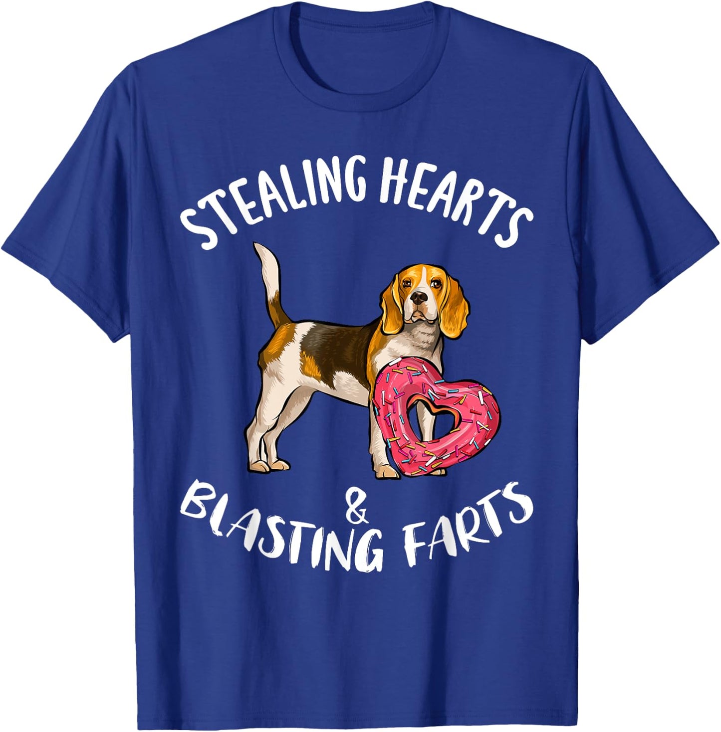Stealing Hearts Blasting Farts Beagle Valentines Day T-Shirt - T-Shirt | Royal