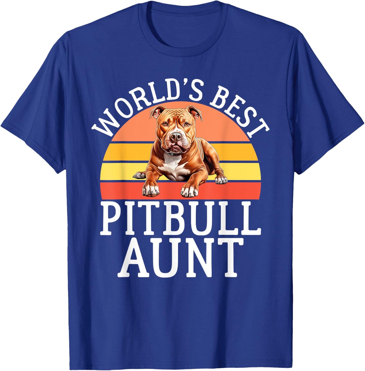 Worlds best Pitbull Aunt Pitbull T-Shirt - T-Shirt | Royal