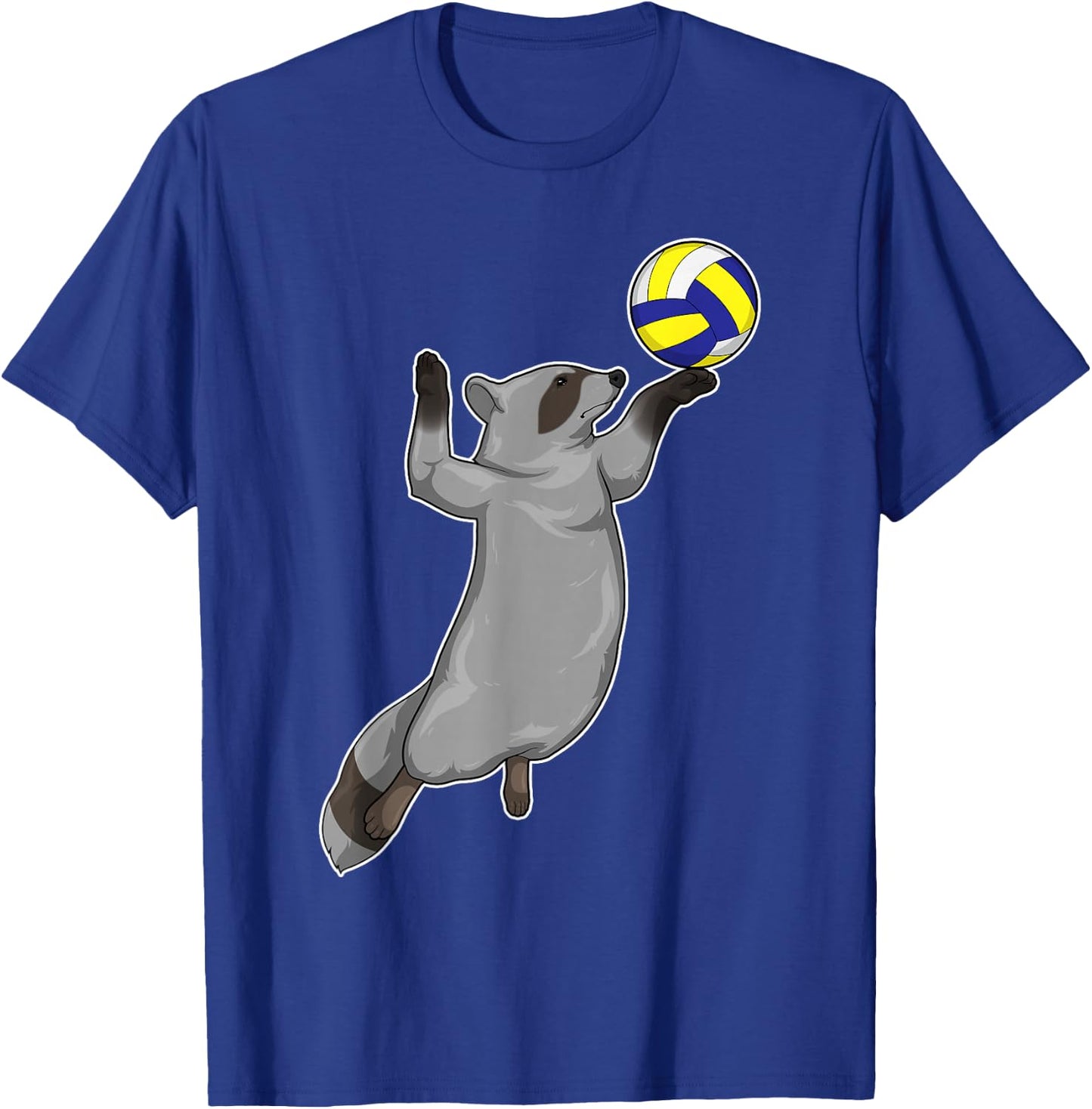 Raccoon Volleyball player Volleyball Sports T-Shirt - T-Shirt | Royal