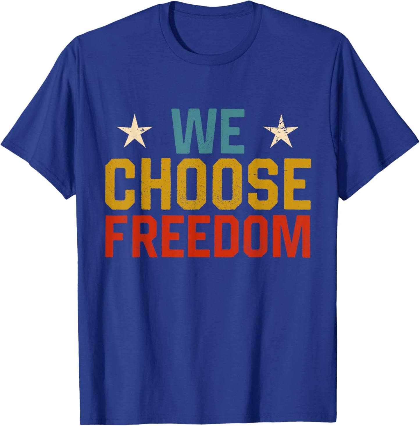 Vintage We Choose Freedom We Choose Kamala-Harris Vote 2024 T-Shirt - T-Shirt | Royal