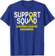 Support Squad Sarcoma Cancer Awareness Yellow Ribbon Team T-Shirt - T-Shirt | Royal