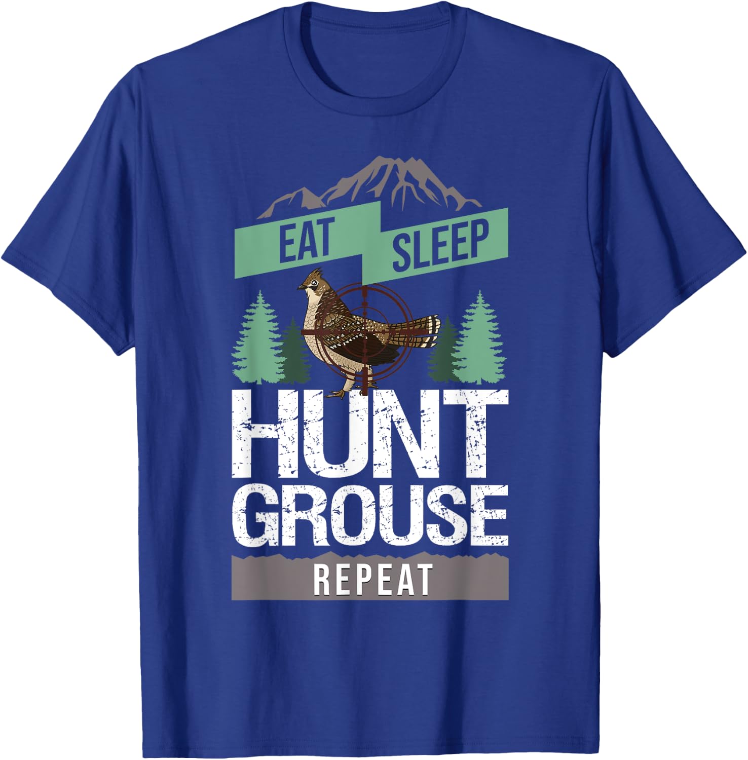 Ruffed Grouse Hunting Bird Spruce Grouse T-Shirt - T-Shirt | Royal