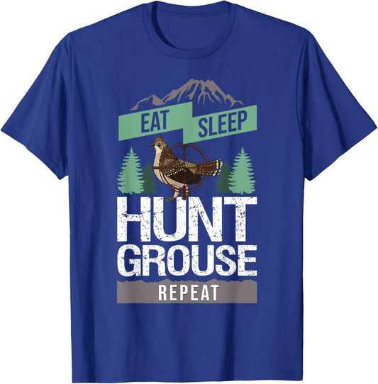 Ruffed Grouse Hunting Bird Spruce Grouse T-Shirt - T-Shirt | Royal