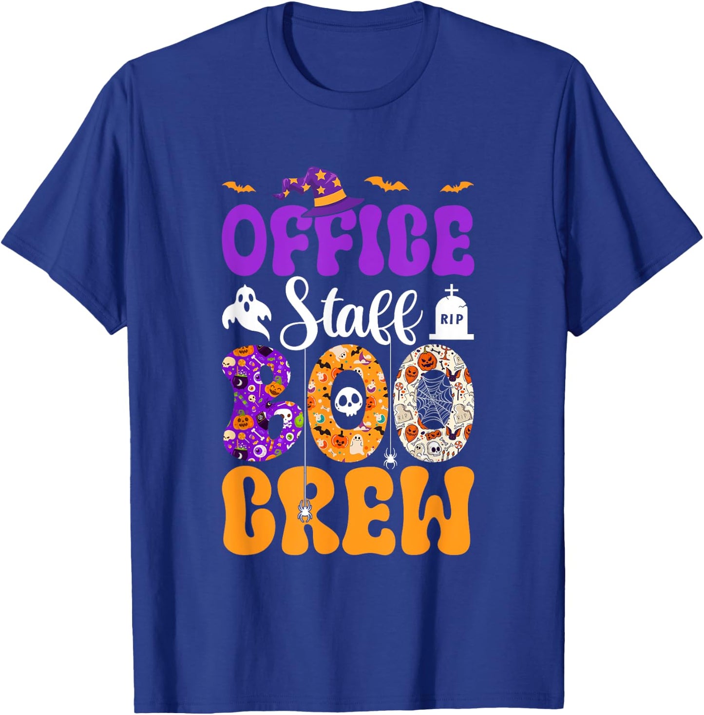 Office Staff Boo Crew Matching Autumn Halloween Costume T-Shirt - T-Shirt | Royal