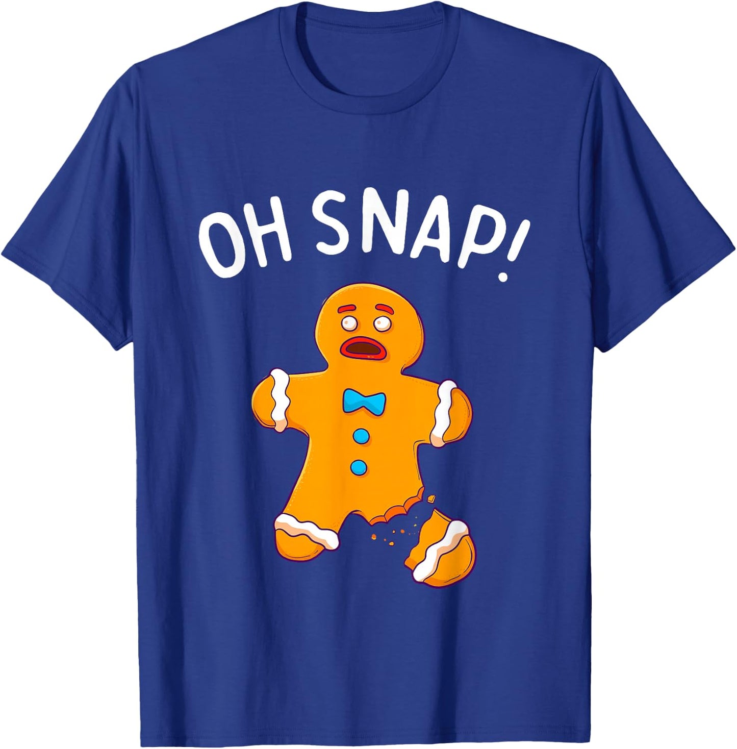 Gingerbread Man Oh Snap Christmas Funny Cookie Baking Gift Short Sleeve T-Shirt - T-Shirt | Royal