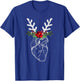 Nurse Heart Anatomy Reindeer Heart Cath Lab RN Cardiology Hu T-Shirt - T-Shirt | Royal