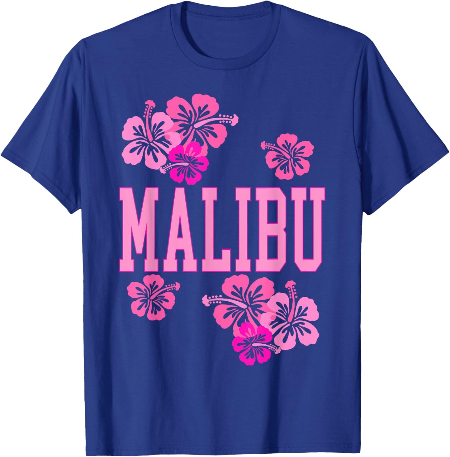 Preppy Varsity Pink Malibu California Teen Girls T-Shirt - T-Shirt | Royal