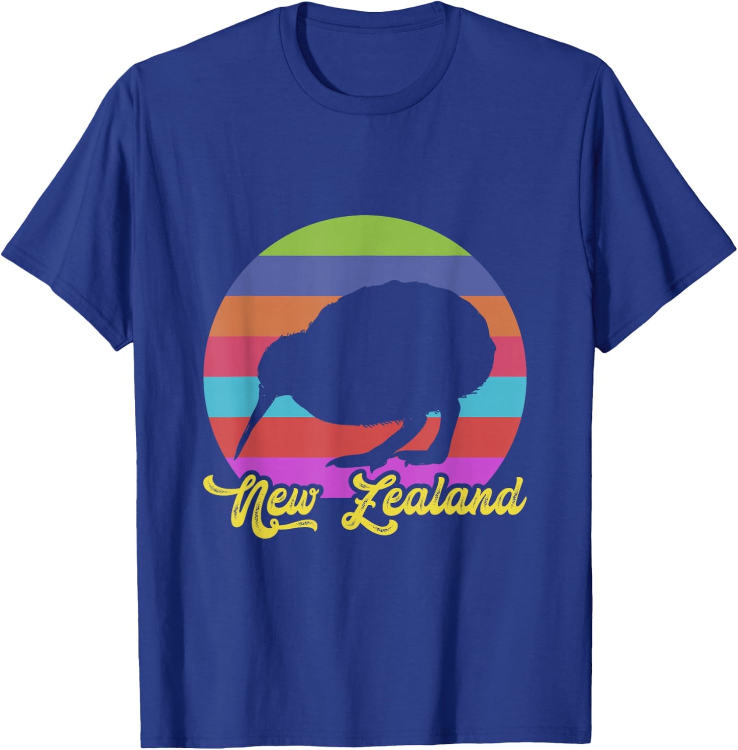 Cute Bird Lover colorful NZ Kiwi New Zealand T-Shirt - T-Shirt | Royal