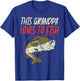 This Grandpa Loves To Fish Bass Fishing Family Matching Gift T-Shirt - T-Shirt | Royal