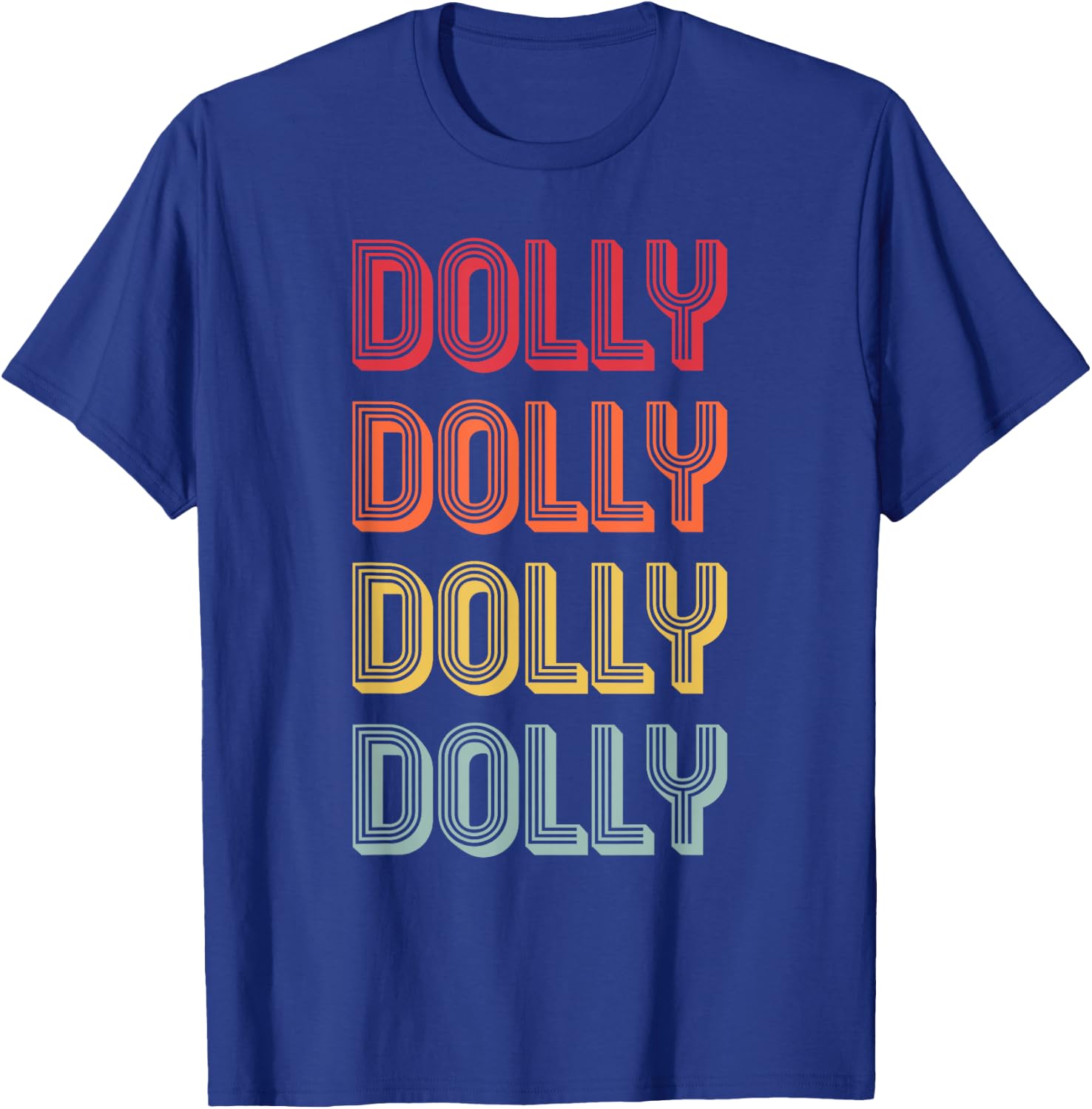 DOLLY Gift Name Personalized Retro Vintage 80s 90s Birthday T-Shirt - T-Shirt | Royal