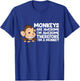 Monkeys Are Awesome I'm Awesome Therefore I'm A Monkey T-Shirt - T-Shirt | Royal