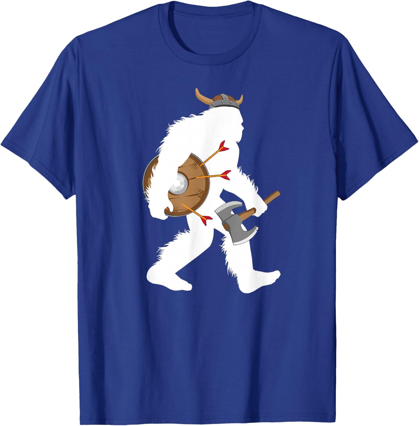 Bigfoot Viking Cryptid Norse Myth Sasquatch T-Shirt - T-Shirt | Royal