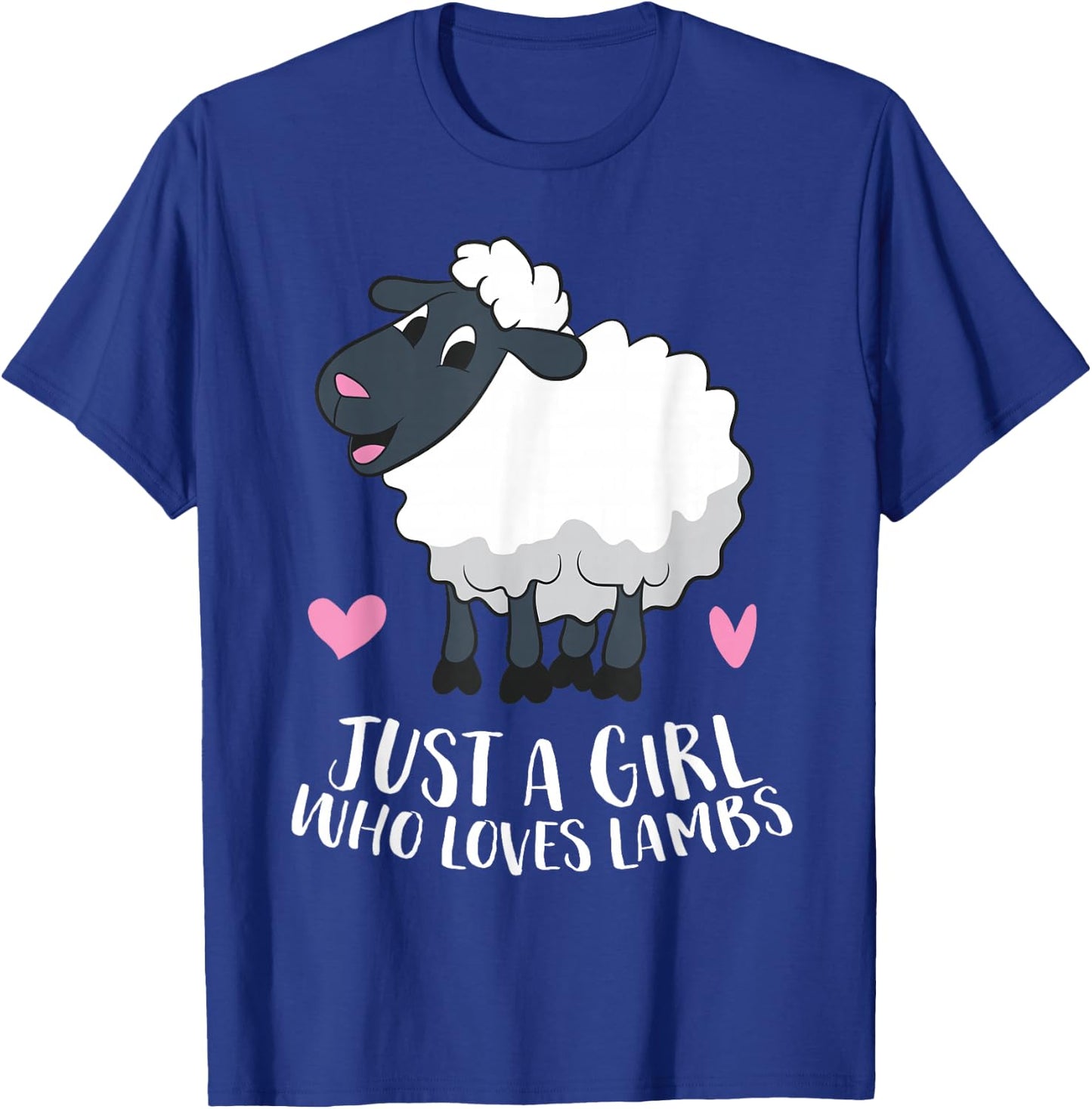 Just a Girl Who Loves Lambs Cute Sheep Girl T-Shirt - T-Shirt | Royal