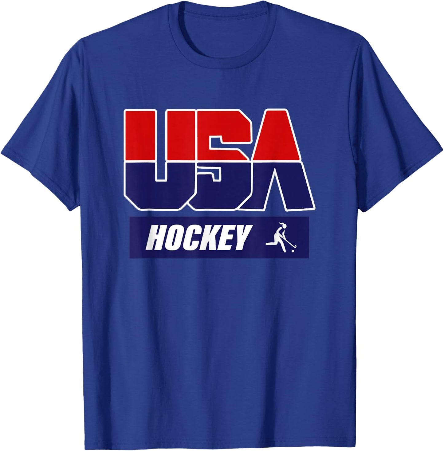 USA Team Sports Men's Hockey , Black, Small T-Shirt - T-Shirt | Royal