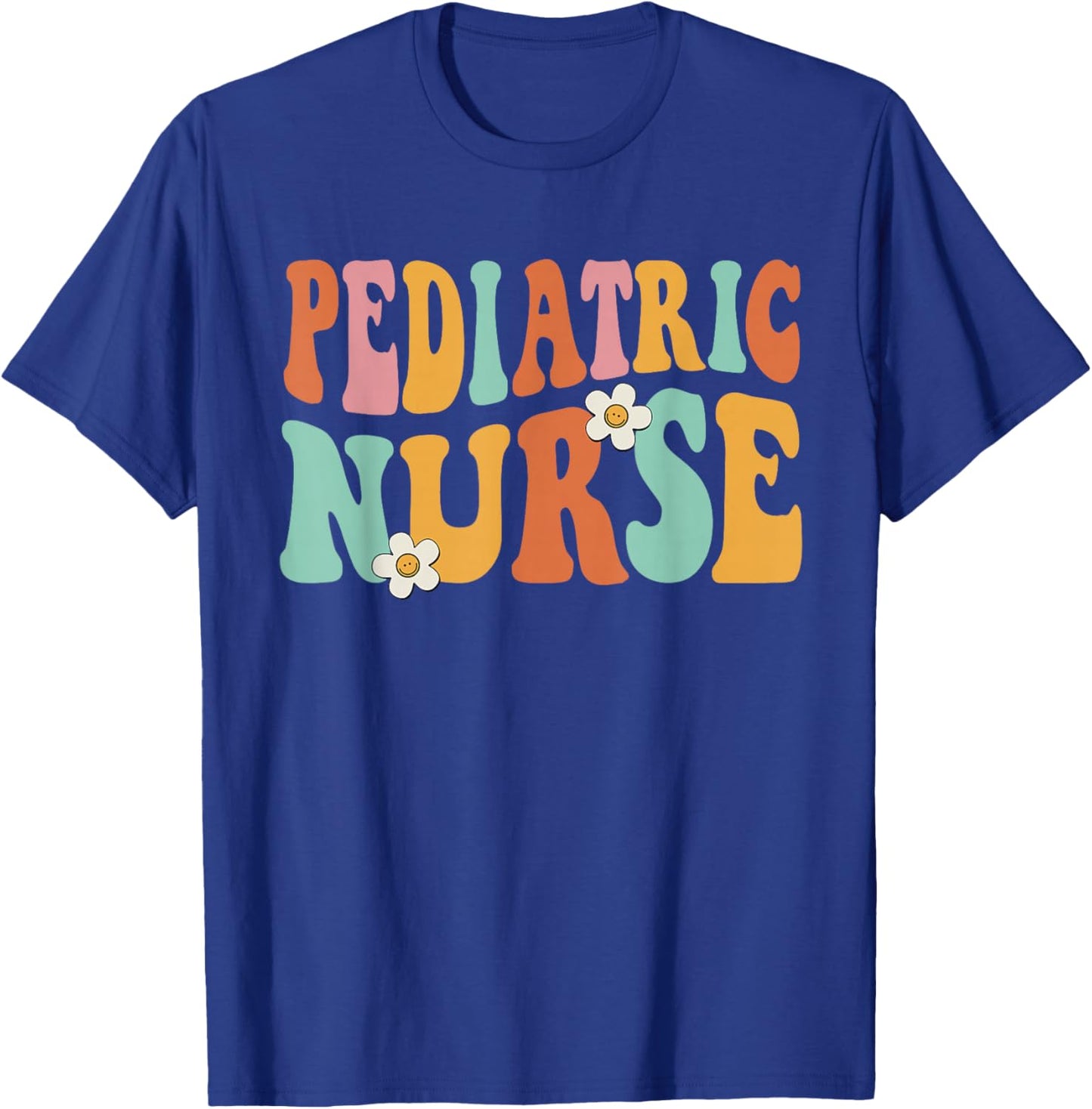 Pediatric Nurse PEDS Nursing Appreciation Pediatric Groovy T-Shirt - T-Shirt | Royal