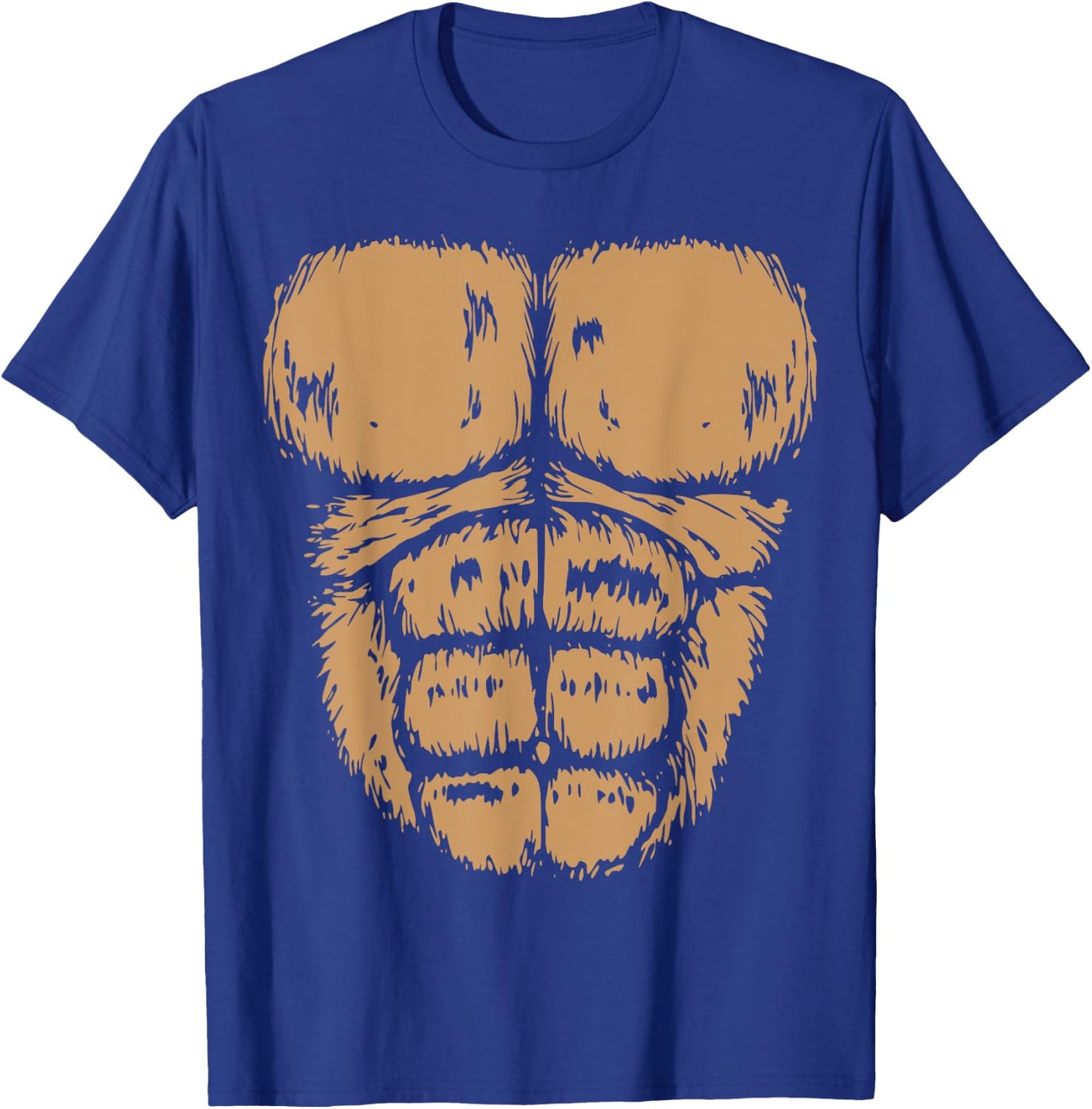 Gorilla Monkey Belly Chest Costume DIY Halloween T-Shirt - T-Shirt | Royal