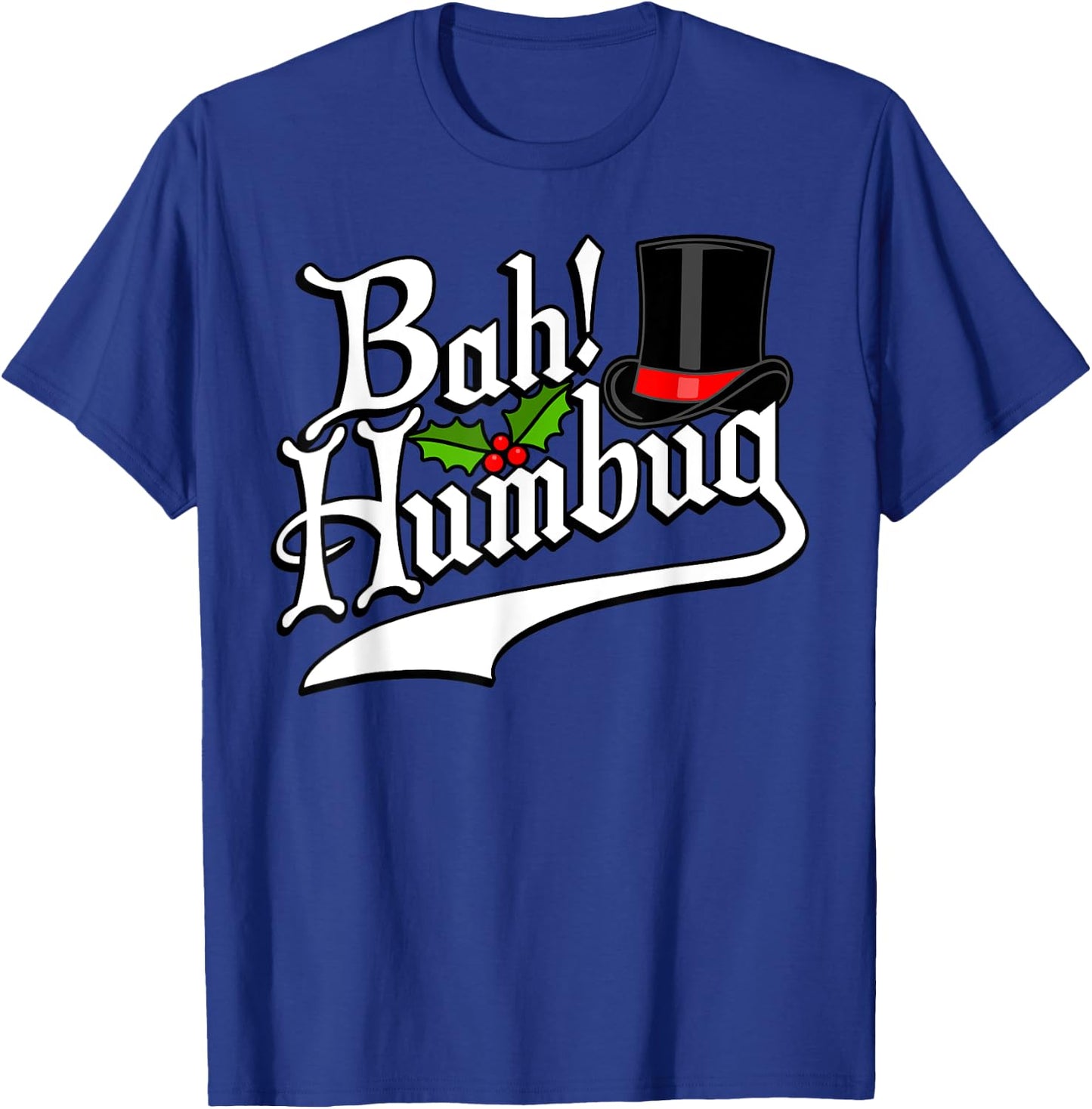 Bah Humbug! Funny Christmas Scrooge Graphic T-Shirt - T-Shirt | Royal