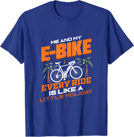 Bicycle E-Bike Funny Gift Electric Bicycle Pedelec T-Shirt - T-Shirt | Royal