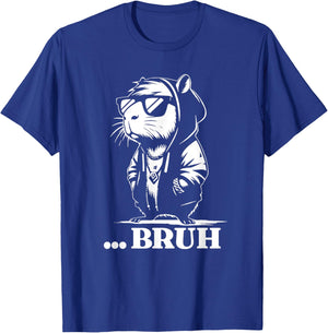 Funny Capybara Bruh Rodent in Teens Quote Kids Slang T-Shirt - T-Shirt | Royal