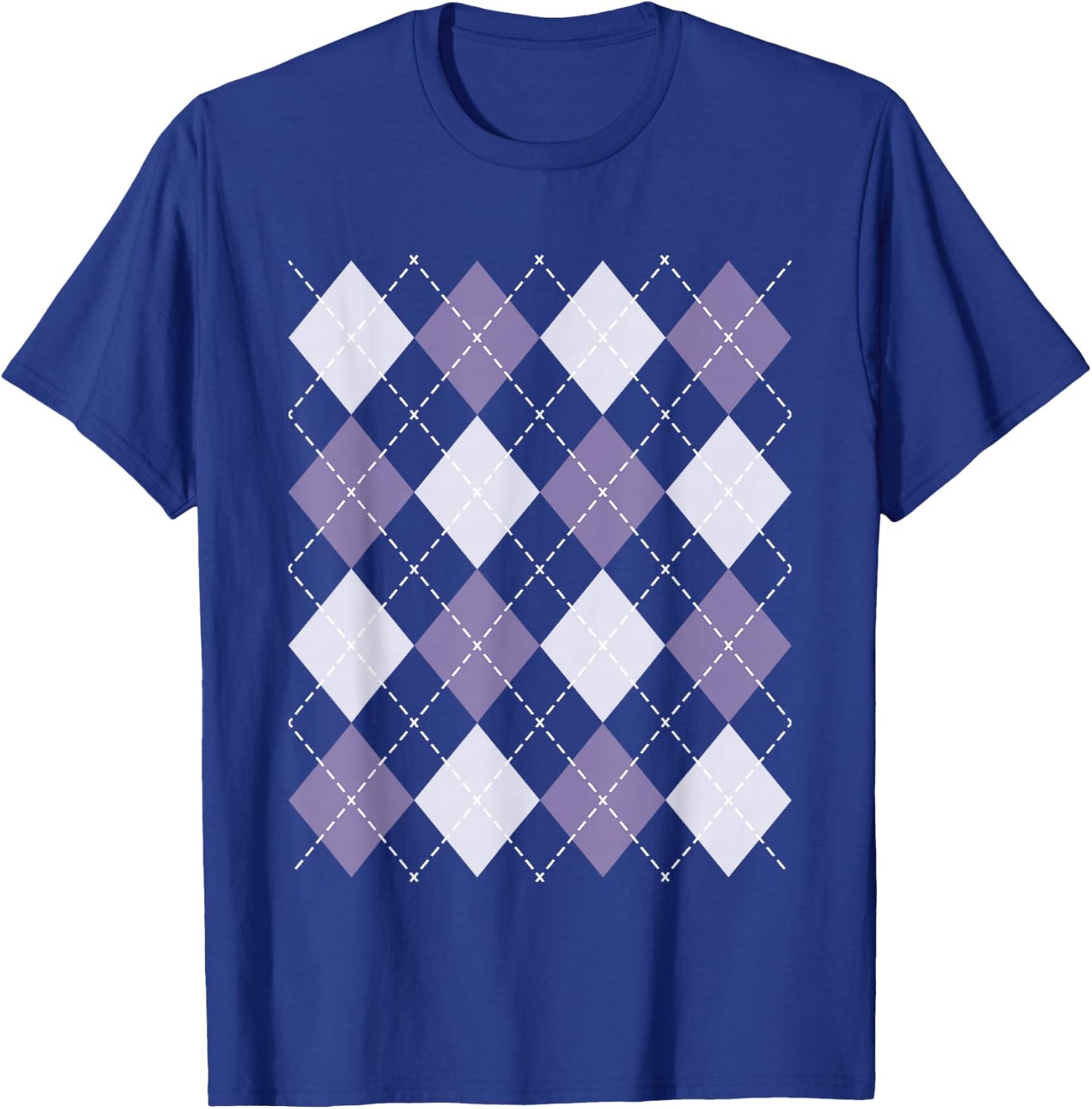 Argyle 50s Rockabilly 1950s Sock Hop Women Men Vintage 60s T-Shirt - T-Shirt | Royal