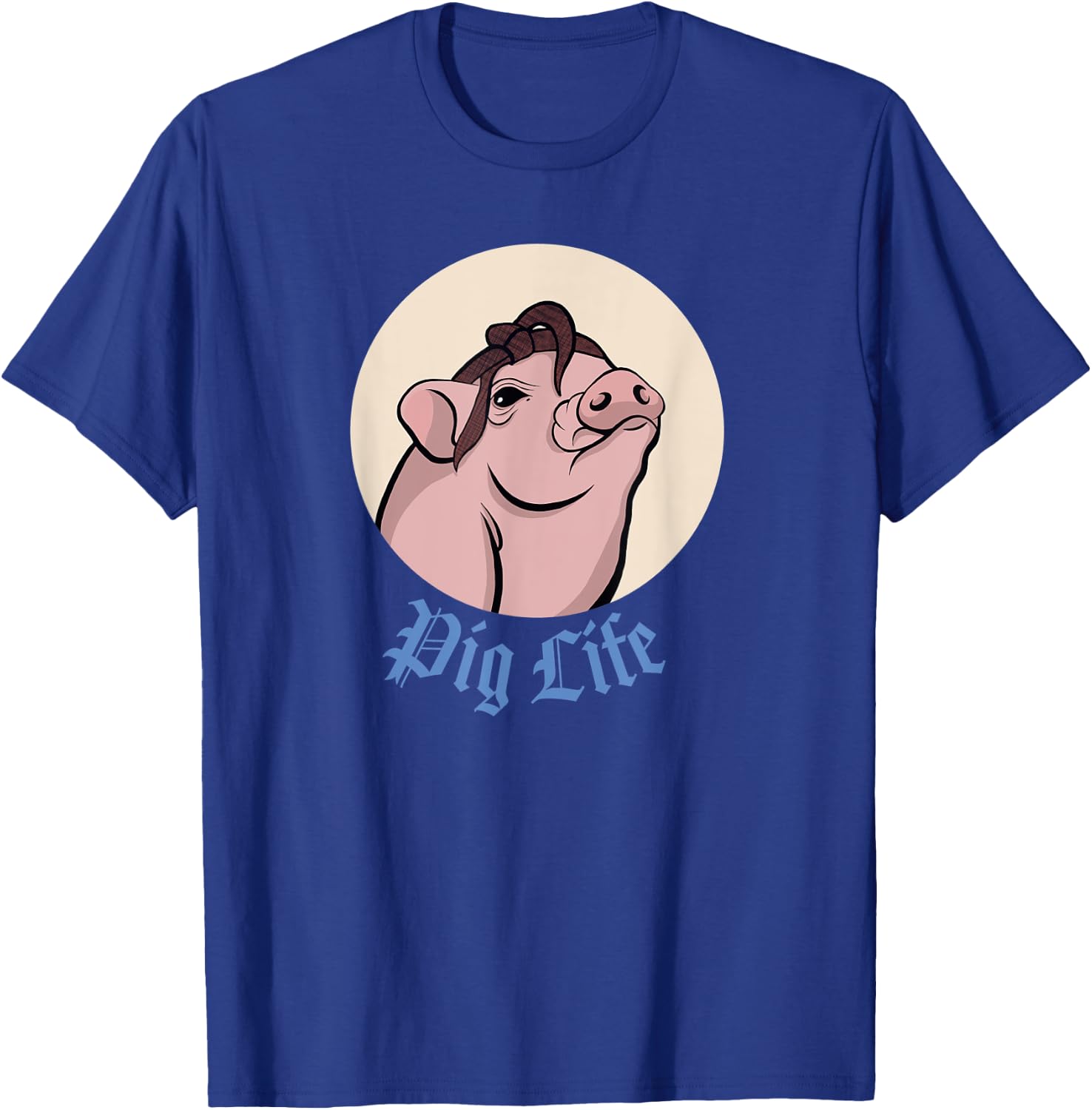 Piggy Lovers Tough Pig - Pig Life Mini Pig T-Shirt - T-Shirt | Royal