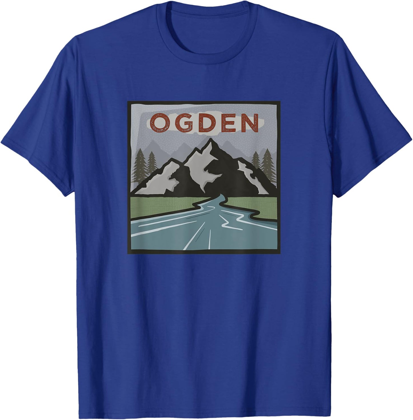 Vintage Ogden, Utah Illustration / Retro Ogden, Utah T-Shirt - T-Shirt | Royal