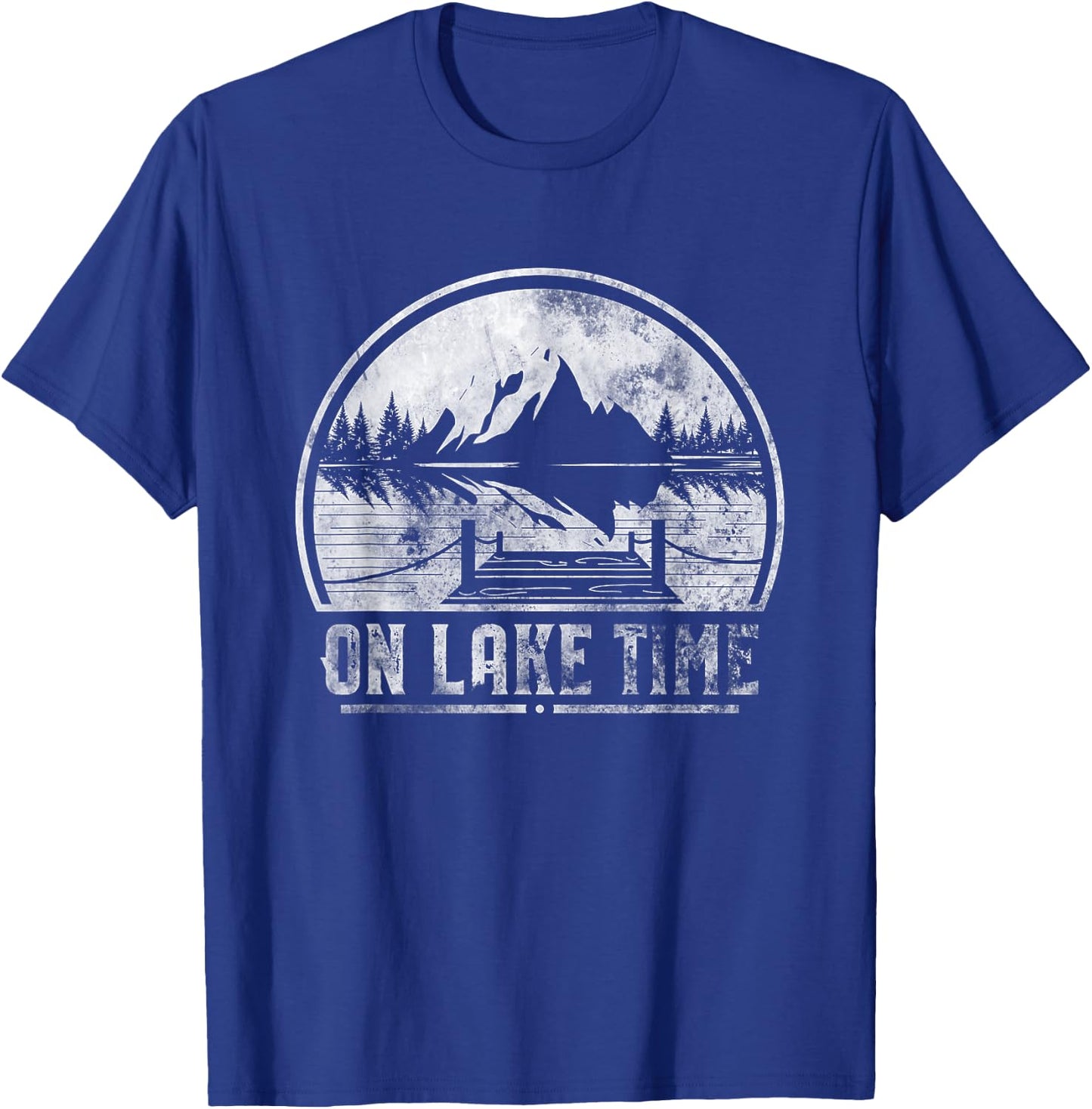 On Lake Time Summer Boating And Fishing T-Shirt - T-Shirt | Royal