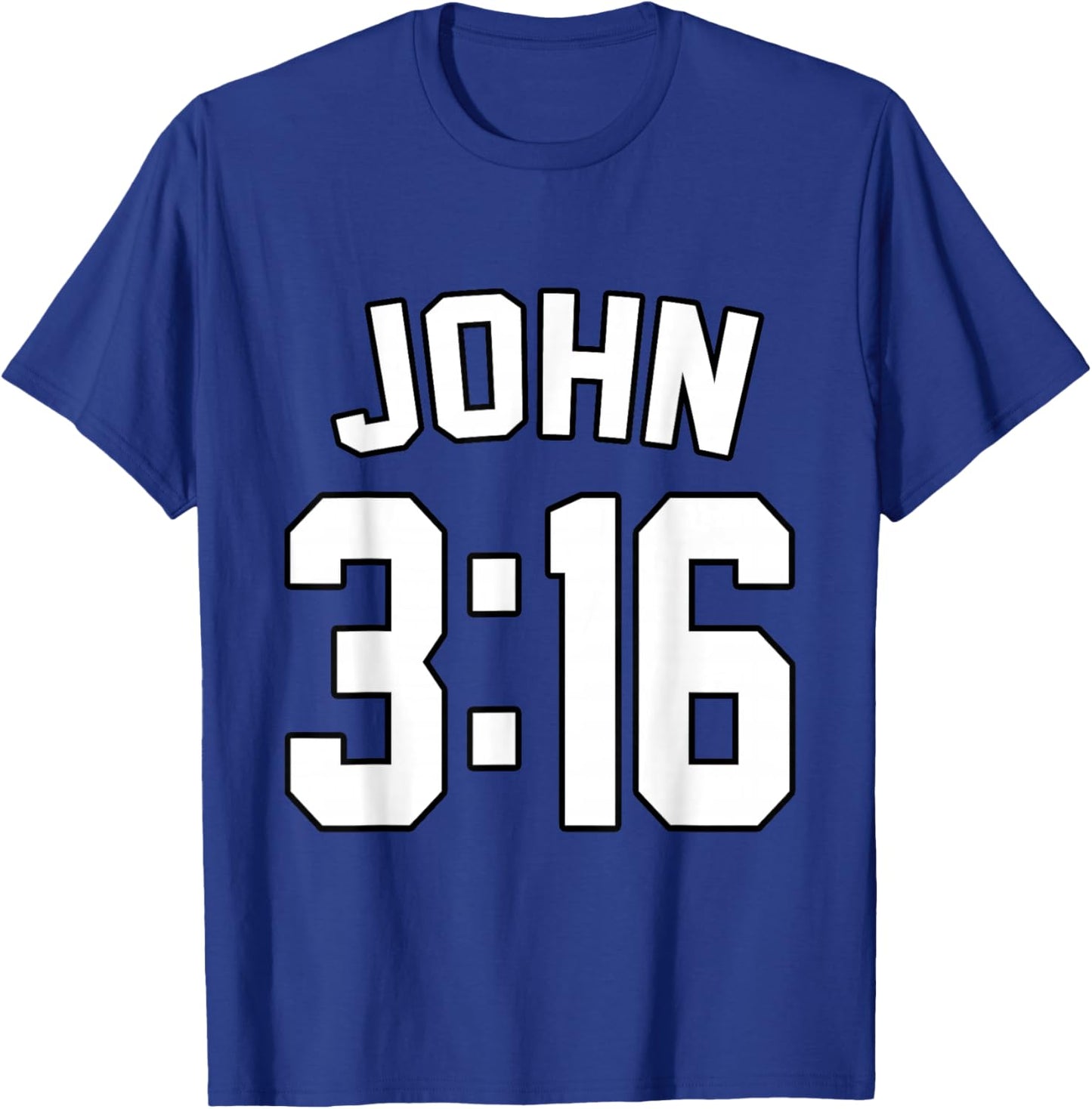 John 3:16 Sports Jersey Christian Faith Motivation Apparel T-Shirt - T-Shirt | Royal