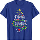 Merry Christmas Cute Registered Nurse Medical Stethoscope T-Shirt - T-Shirt | Royal