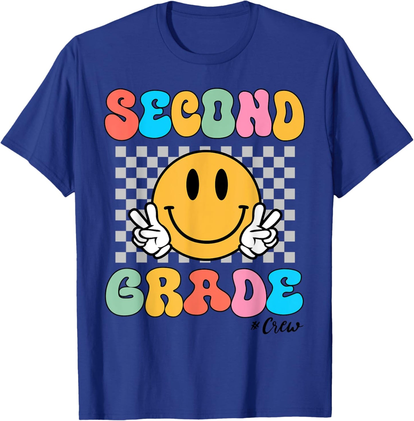 Back To School Second Grade Crew Cute Teacher Kids Teen Boy T-Shirt - T-Shirt | Royal