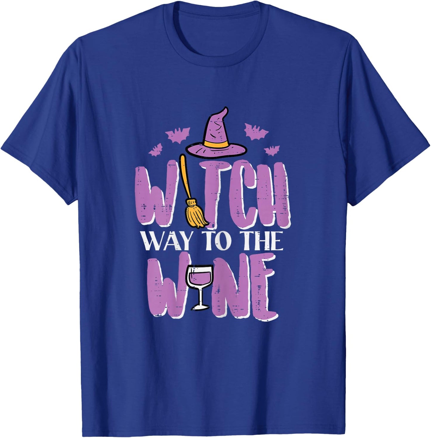 Halloween Witch Way To Funny Pun Costume Party Mom Women T-Shirt - T-Shirt | Royal
