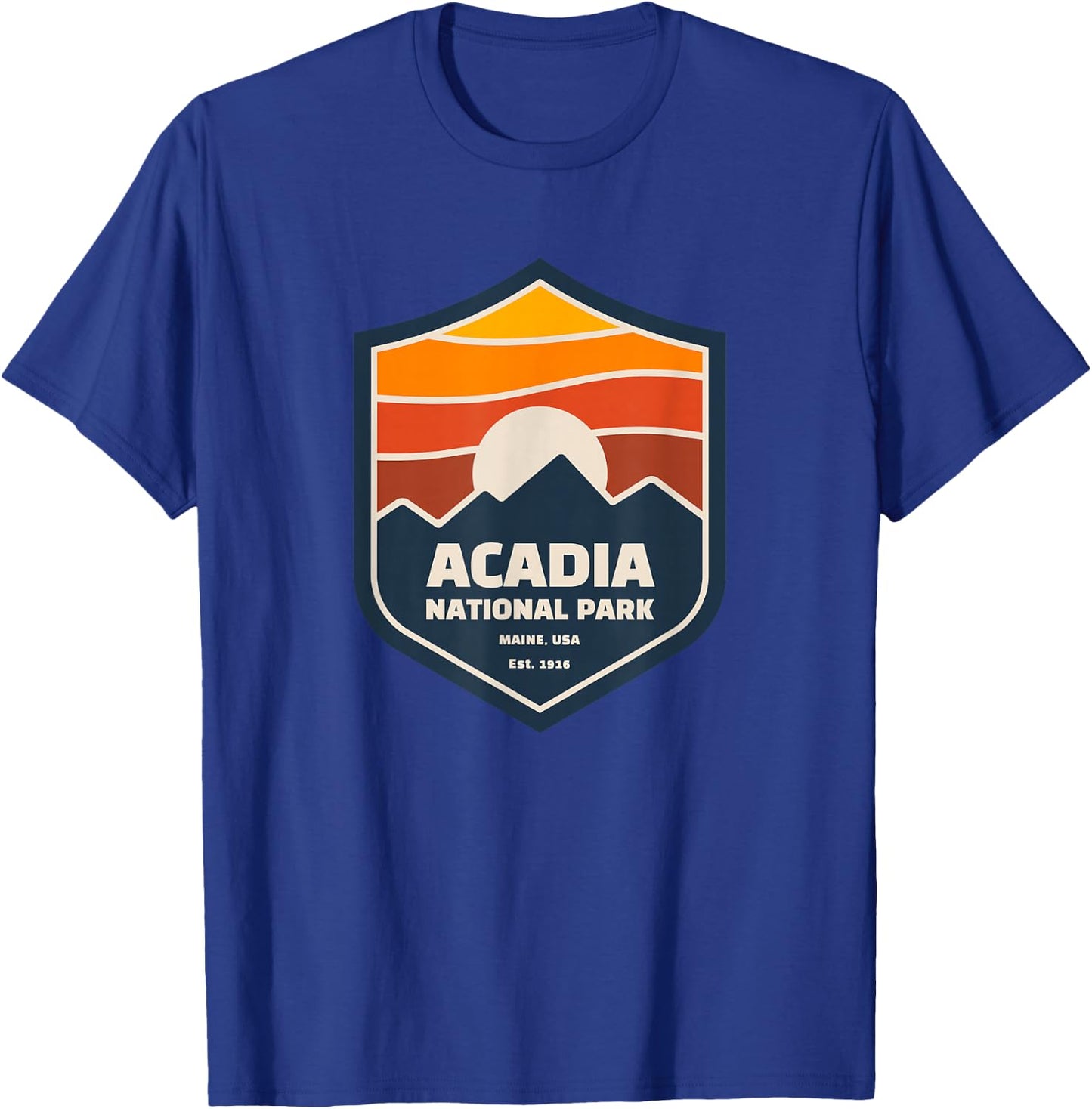 Family Vacation Gift - Retro Acadia National Park T-Shirt - T-Shirt | Royal