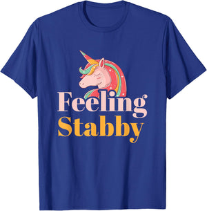 Unicorn Shirts Feeling Stabby Fantasy Women Kids Gifts T-Shirt - T-Shirt | Royal