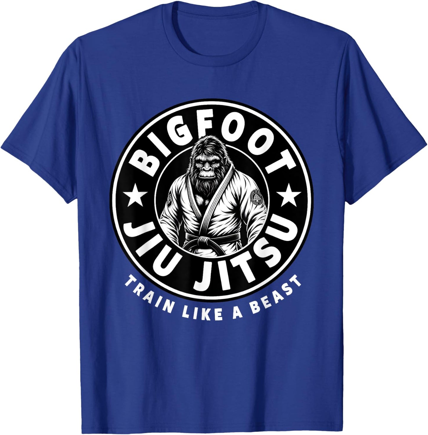 Bigfoot Jiu Jitsu Train Like A Beast Funny Jiu Jitsu T-Shirt - T-Shirt | Royal