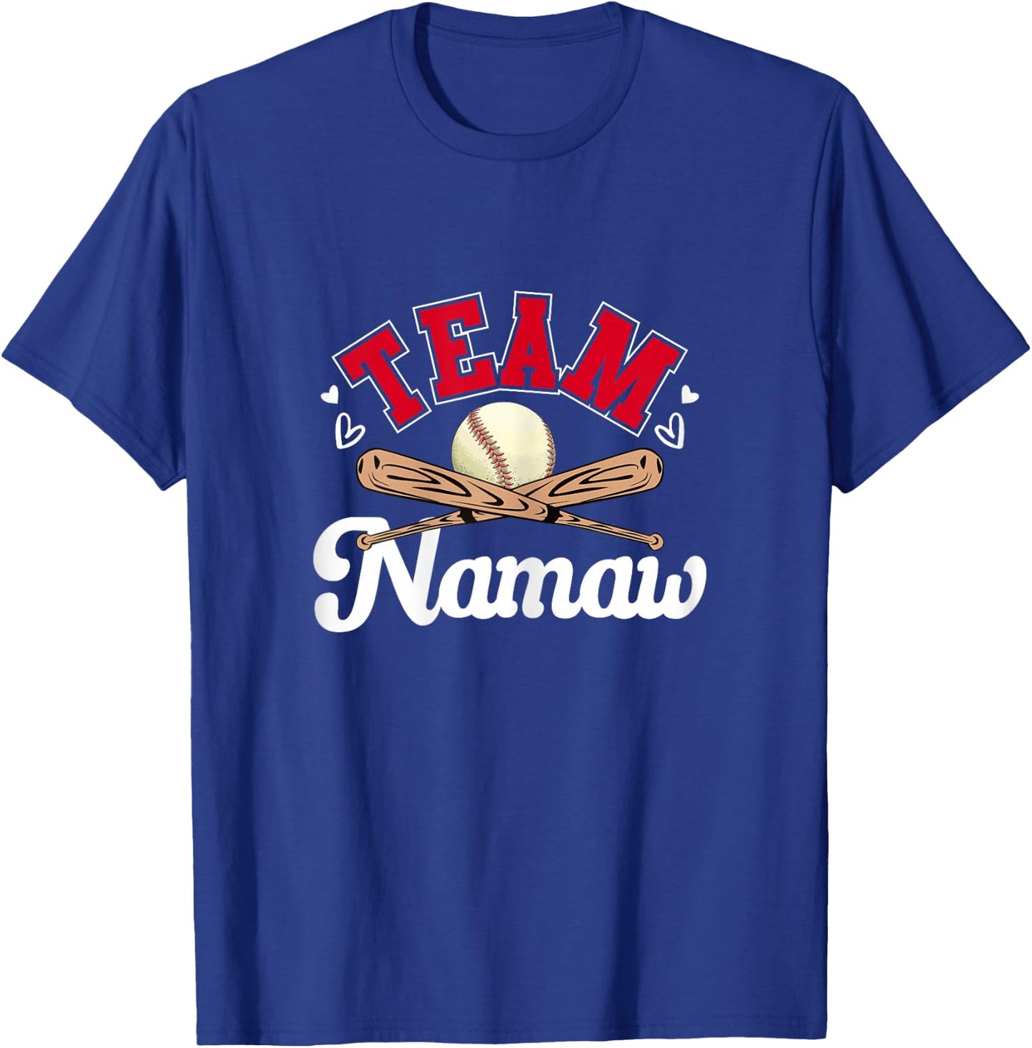 Team Namaw Cute Mothers Day Baseball Softball Sport Mom Ball T-Shirt - T-Shirt | Royal