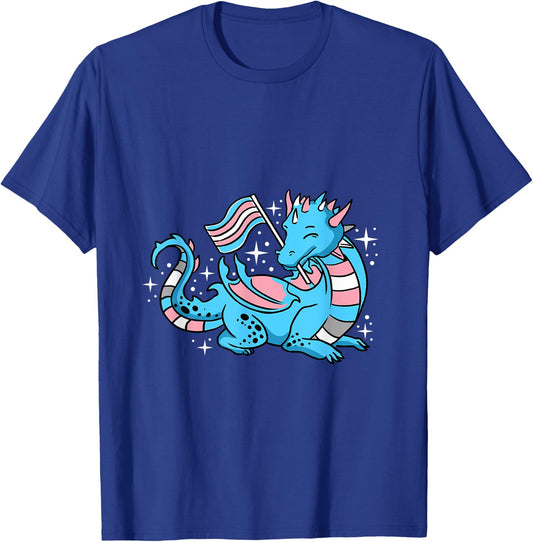 Trans Pride Dragon T-Shirt - T-Shirt | Royal