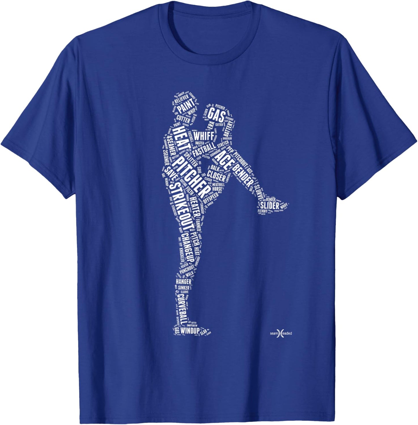 Pitcher on The Mound | Baseball Lifestyle T-Shirt - T-Shirt | Royal