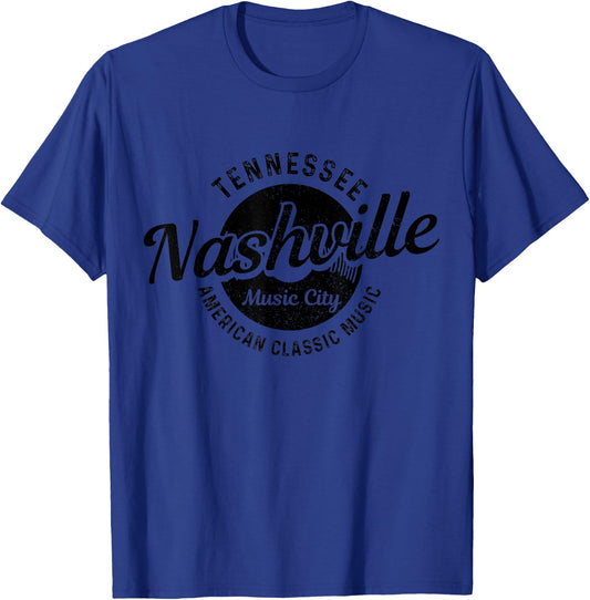 Nashville Tennessee USA Country Music Music City Souvenir T-Shirt - T-Shirt | Royal