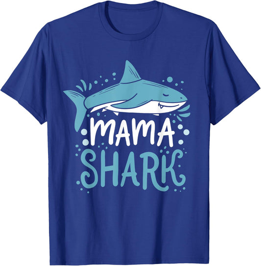 Mama Shark Mom Gift T-Shirt - T-Shirt | Royal