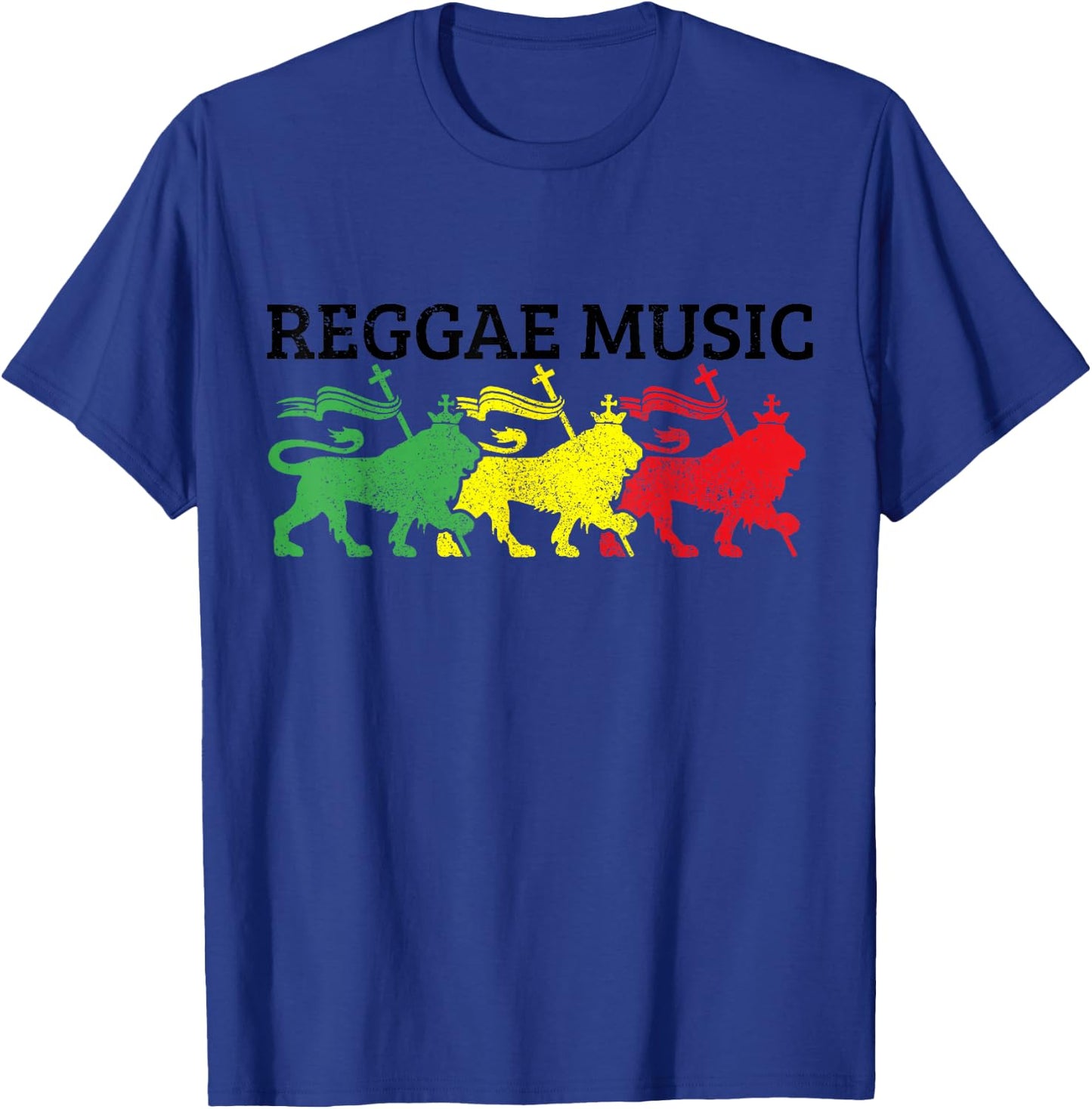 Reggae Music Rastafari Jamaica Lion Of Judah Rasta Gift T-Shirt - T-Shirt | Royal
