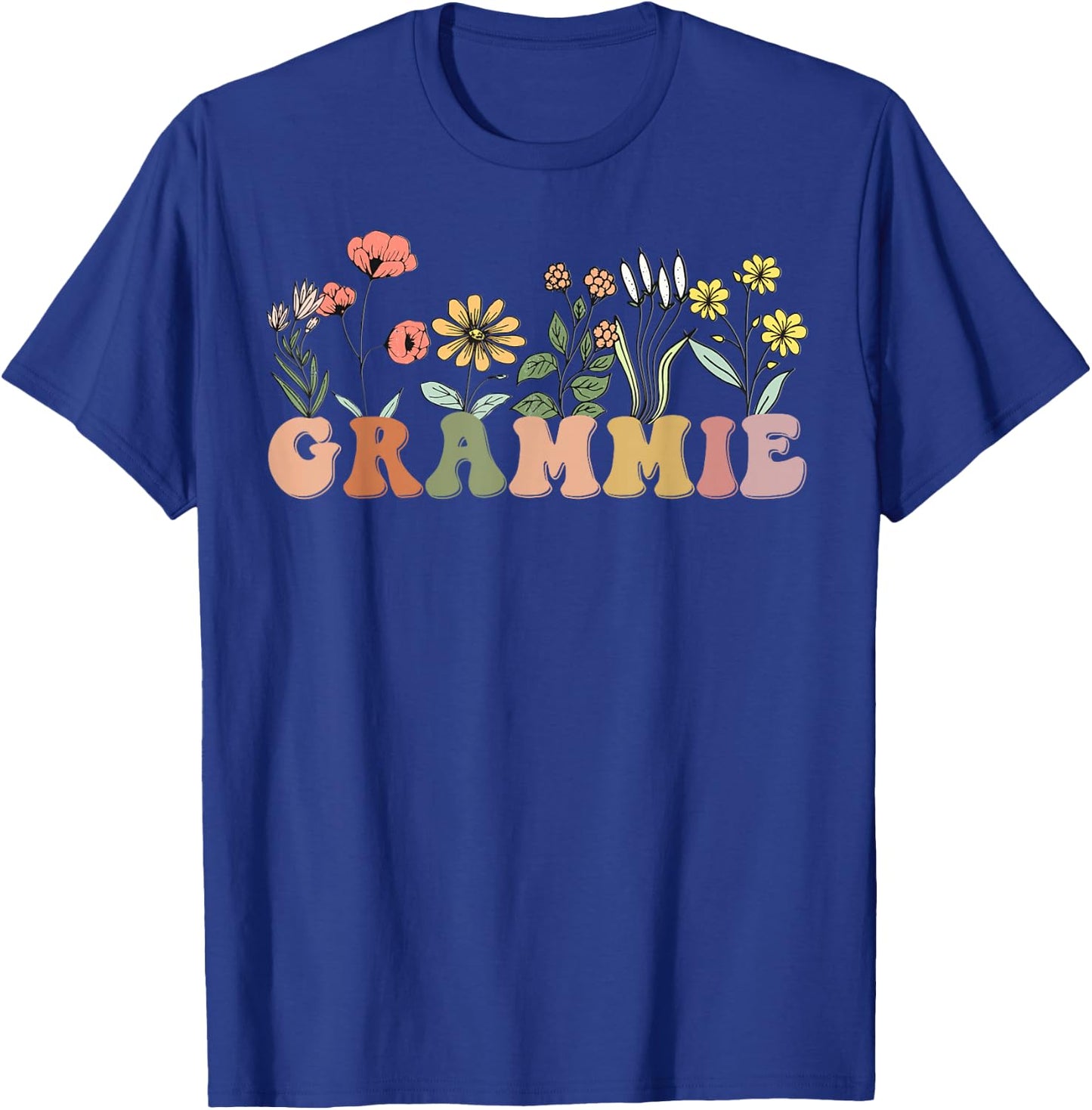 Wildflower Grammie , Family Love Grandma T-Shirt - T-Shirt | Royal