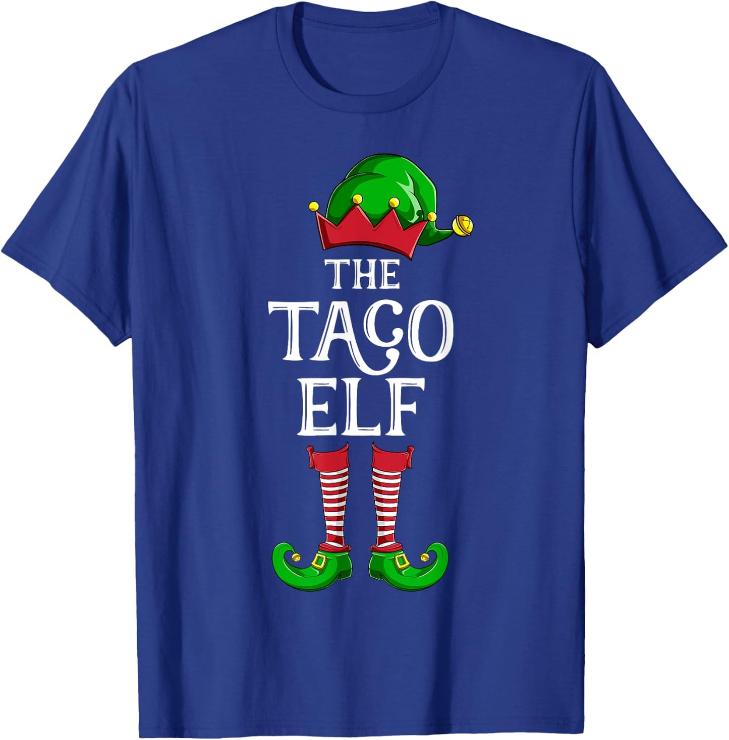 Taco Elf Matching Family Group Christmas Party Pajama T-Shirt - T-Shirt | Royal