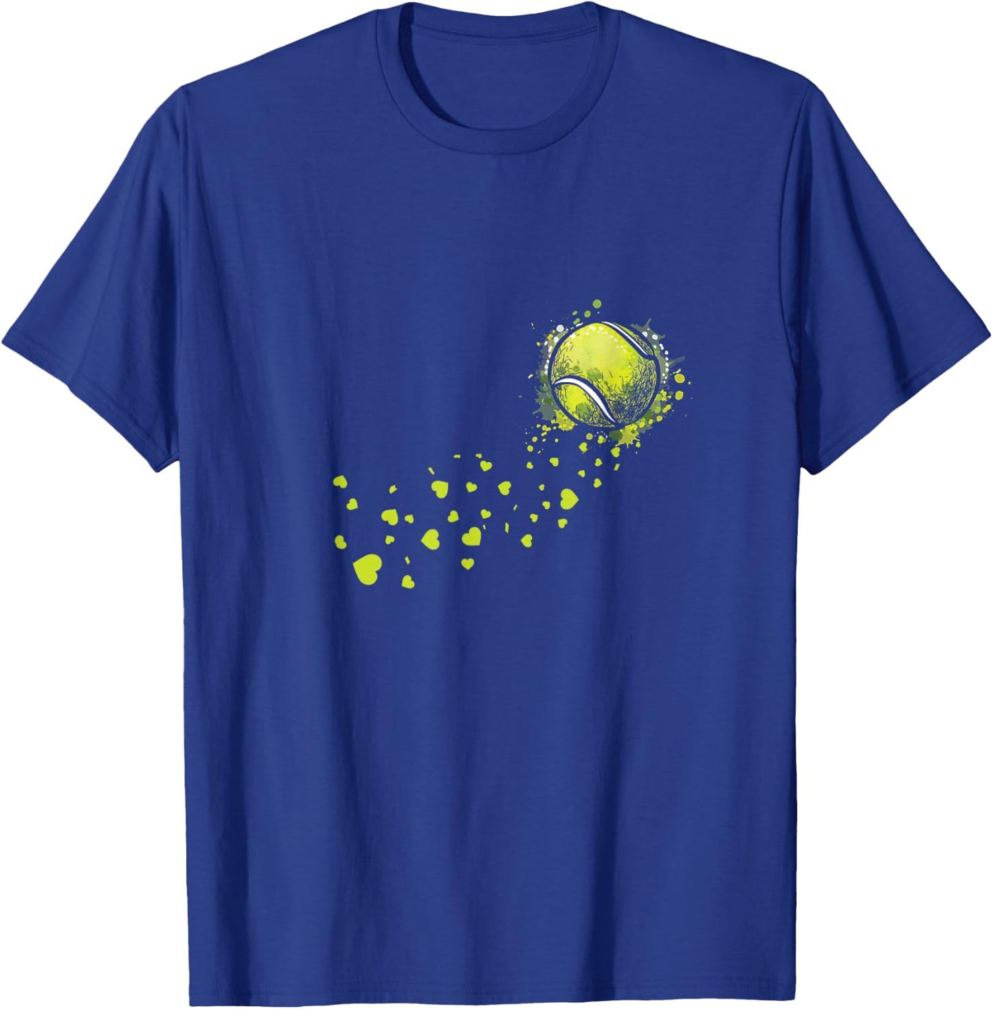 Tennis Ball Heart Tennis Player Backhand Gift T-Shirt - T-Shirt | Royal